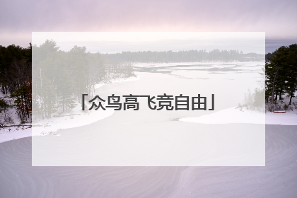 众鸟高飞竞自由