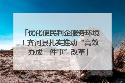 优化便民利企服务环境！齐河县扎实推动“高效办成一件事”改革