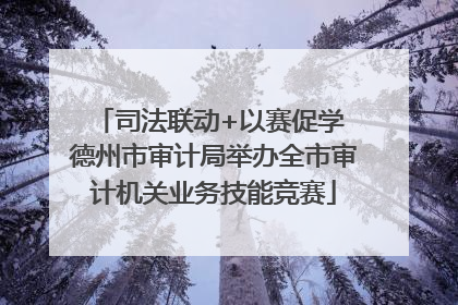 司法联动+以赛促学 德州市审计局举办全市审计机关业务技能竞赛