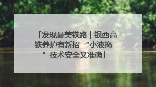 发现最美铁路｜银西高铁养护有新招 “小液捣”技术安全又准确