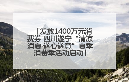 发放1400万元消费券 四川遂宁“清凉消夏·遂心遂意”夏季消费季活动启动