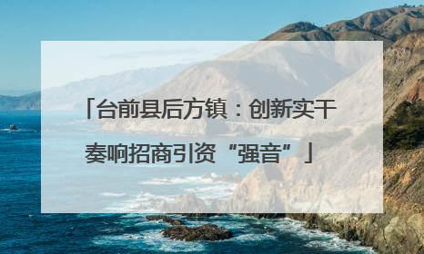 台前县后方镇：创新实干奏响招商引资“强音”