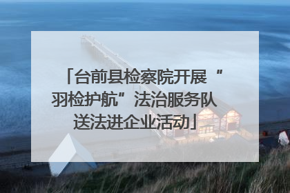 台前县检察院开展“羽检护航”法治服务队送法进企业活动