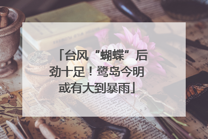 台风“蝴蝶”后劲十足！鹭岛今明或有大到暴雨