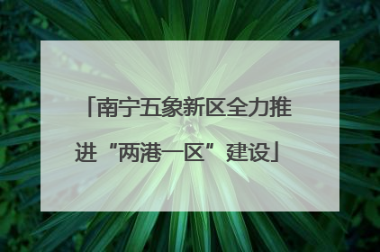 南宁五象新区全力推进“两港一区”建设