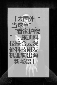 去国外“当球童”、“看家护院”，康迪科技联合云深处科技研发机器狗出海新场景