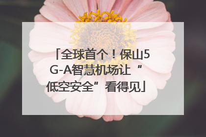全球首个！保山5G-A智慧机场让“低空安全”看得见