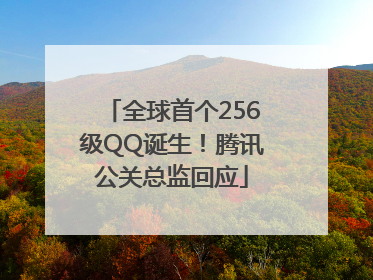 全球首个256级QQ诞生！腾讯公关总监回应