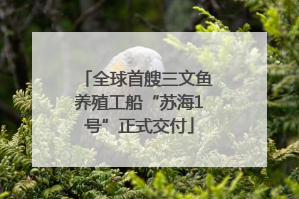 全球首艘三文鱼养殖工船“苏海1号”正式交付