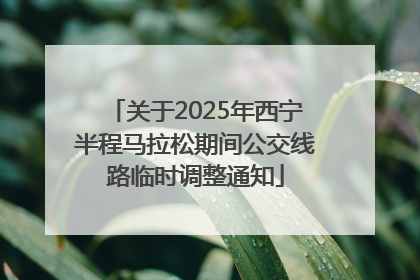 关于2025年西宁半程马拉松期间公交线路临时调整通知