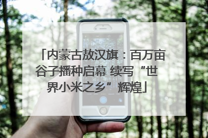 内蒙古敖汉旗：百万亩谷子播种启幕 续写“世界小米之乡”辉煌