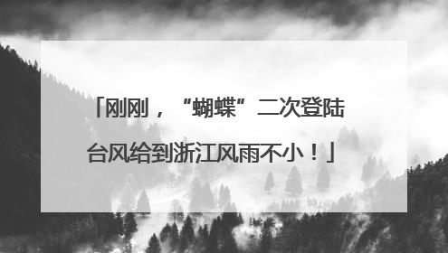 刚刚，“蝴蝶”二次登陆 台风给到浙江风雨不小！