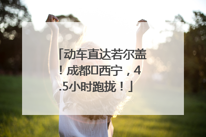 动车直达若尔盖！成都⇄西宁，4.5小时跑拢！