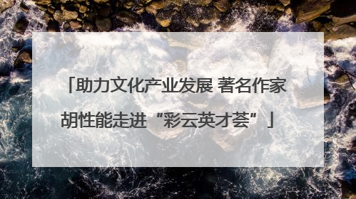 助力文化产业发展 著名作家胡性能走进“彩云英才荟”