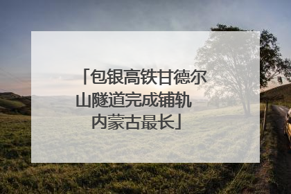 包银高铁甘德尔山隧道完成铺轨 内蒙古最长