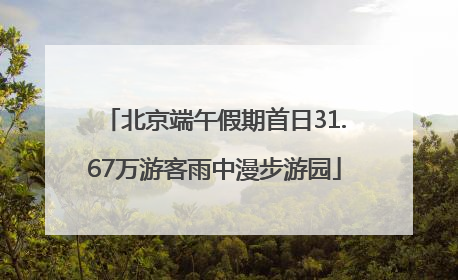 北京端午假期首日31.67万游客雨中漫步游园