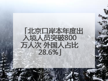 北京口岸本年度出入境人员突破800万人次 外国人占比28.6%