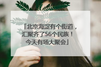 北京海淀有个街道，汇聚齐了56个民族！今天有场大聚会