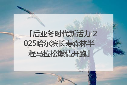 后亚冬时代新活力 2025哈尔滨长寿森林半程马拉松燃情开跑
