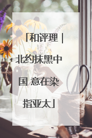 和评理｜北约抹黑中国 意在染指亚太