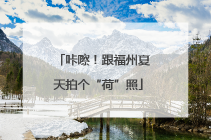 咔嚓！跟福州夏天拍个“荷”照