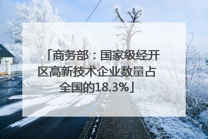 商务部：国家级经开区高新技术企业数量占全国的18.3%