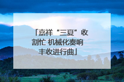 嘉祥“三夏”收割忙 机械化奏响丰收进行曲