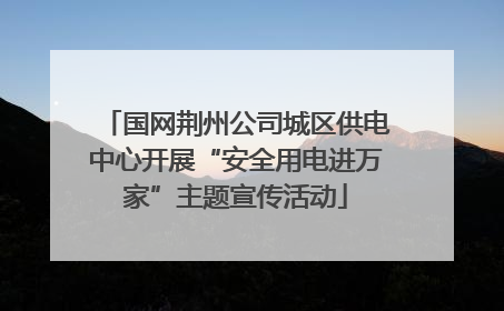 国网荆州公司城区供电中心开展“安全用电进万家”主题宣传活动