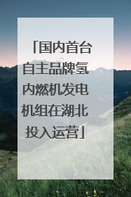 国内首台自主品牌氢内燃机发电机组在湖北投入运营