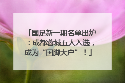国足新一期名单出炉：成都蓉城五人入选，成为“国脚大户”！