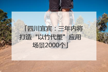 四川宜宾：三年内将打造“以竹代塑”应用场景2000个