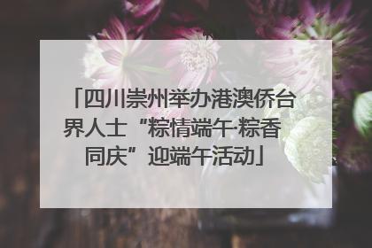 四川崇州举办港澳侨台界人士“粽情端午·粽香同庆”迎端午活动