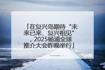 在复兴岛期待“未来已来、复兴相见”，2025杨浦全球推介大会昨晚举行