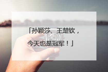 孙颖莎、王楚钦，今天也是冠军！