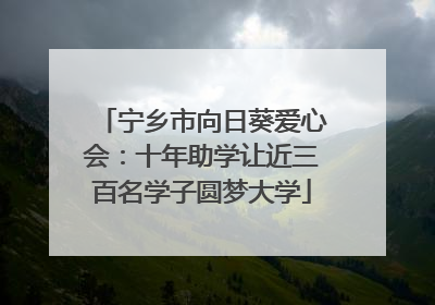 宁乡市向日葵爱心会：十年助学让近三百名学子圆梦大学
