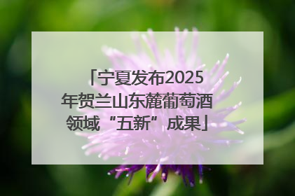 宁夏发布2025年贺兰山东麓葡萄酒领域“五新”成果