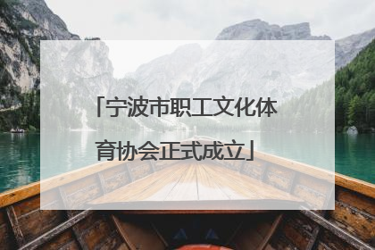 宁波市职工文化体育协会正式成立