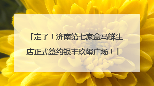 定了！济南第七家盒马鲜生店正式签约银丰玖玺广场！