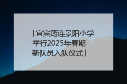 宜宾筠连景阳小学举行2025年春期新队员入队仪式