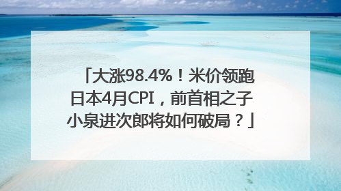 大涨98.4%！米价领跑日本4月CPI，前首相之子小泉进次郎将如何破局？
