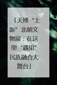 天博“上新”北朝文物展：在这里“遇见”民族融合大舞台
