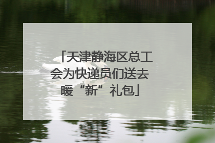 天津静海区总工会为快递员们送去暖“新”礼包