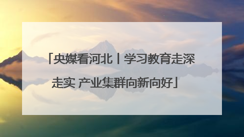 央媒看河北丨学习教育走深走实 产业集群向新向好