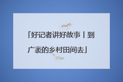 好记者讲好故事丨到广袤的乡村田间去