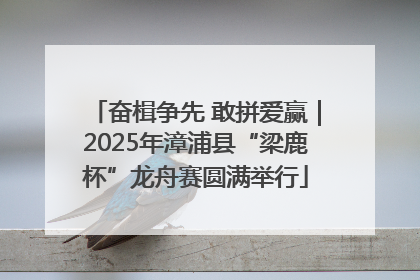奋楫争先 敢拼爱赢｜2025年漳浦县“梁鹿杯”龙舟赛圆满举行