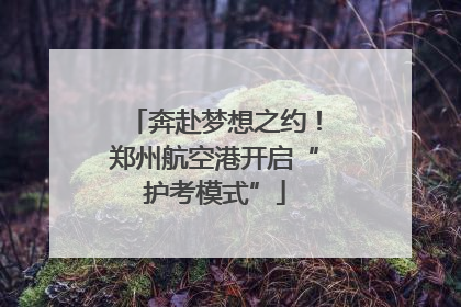奔赴梦想之约！郑州航空港开启“护考模式”