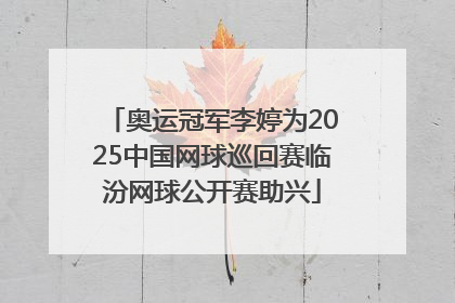 奥运冠军李婷为2025中国网球巡回赛临汾网球公开赛助兴
