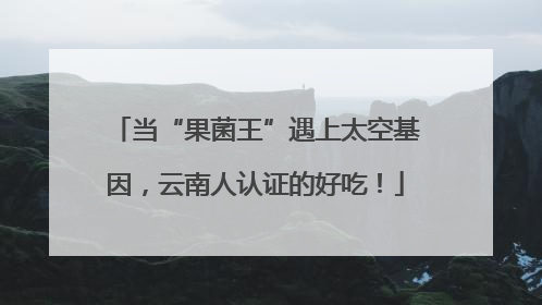 当“果菌王”遇上太空基因，云南人认证的好吃！