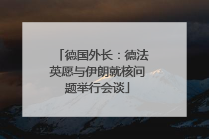 德国外长：德法英愿与伊朗就核问题举行会谈