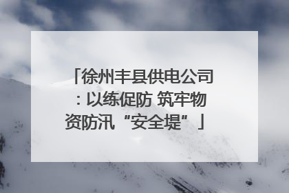 徐州丰县供电公司：以练促防 筑牢物资防汛“安全堤”
